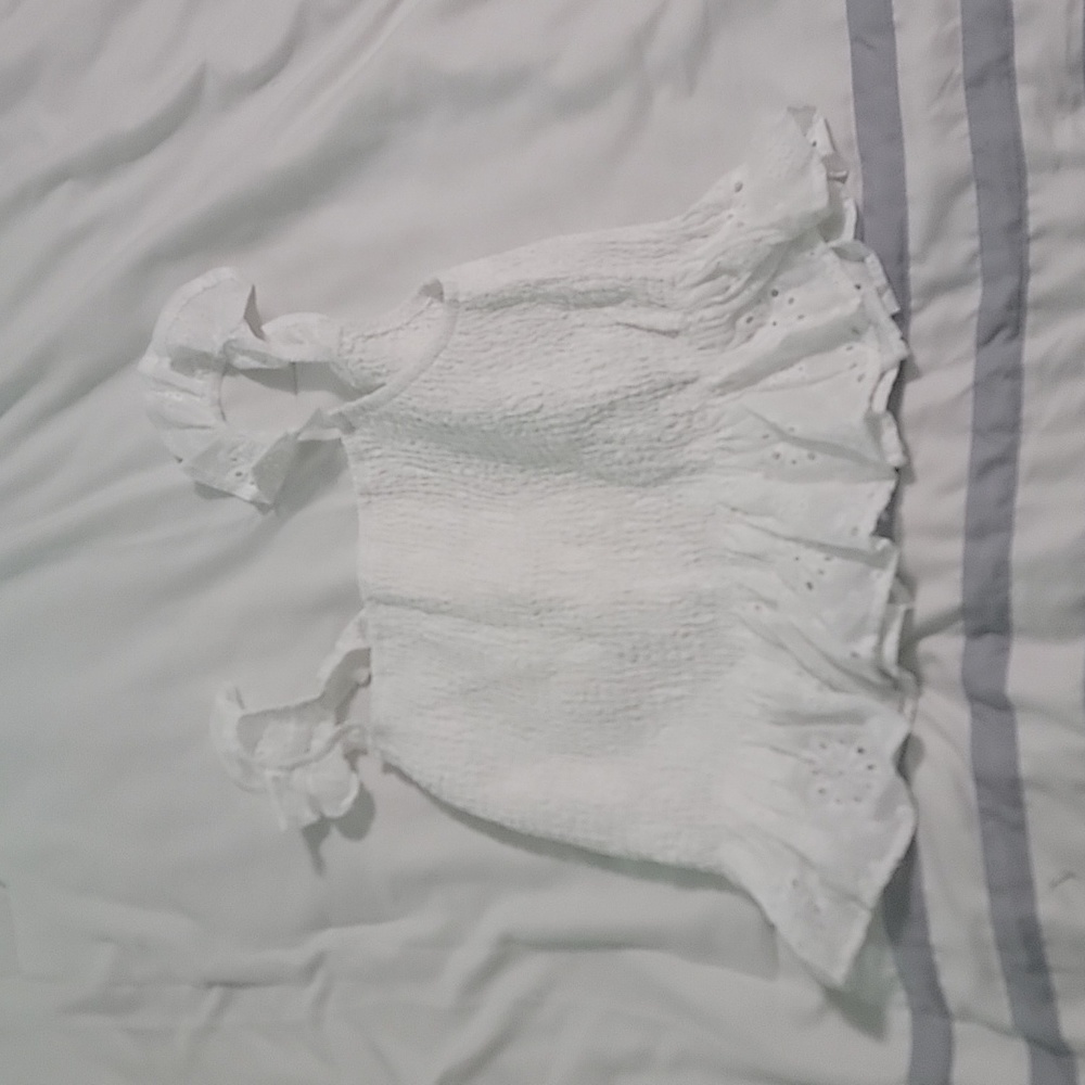 White Crop Top by Pink Lily